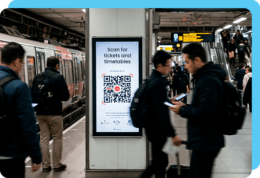 landing pages qr code for public transport