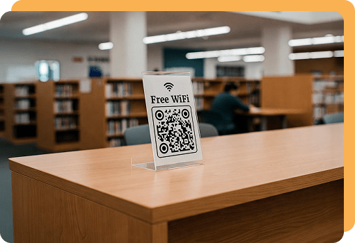 wifi free qr code for libraries